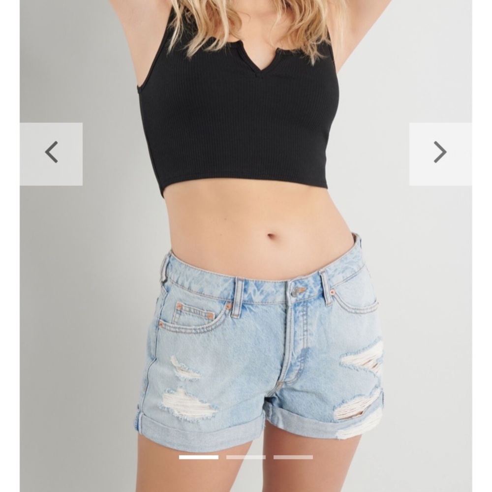 DENIM EX BOYFRIEND SHORTS